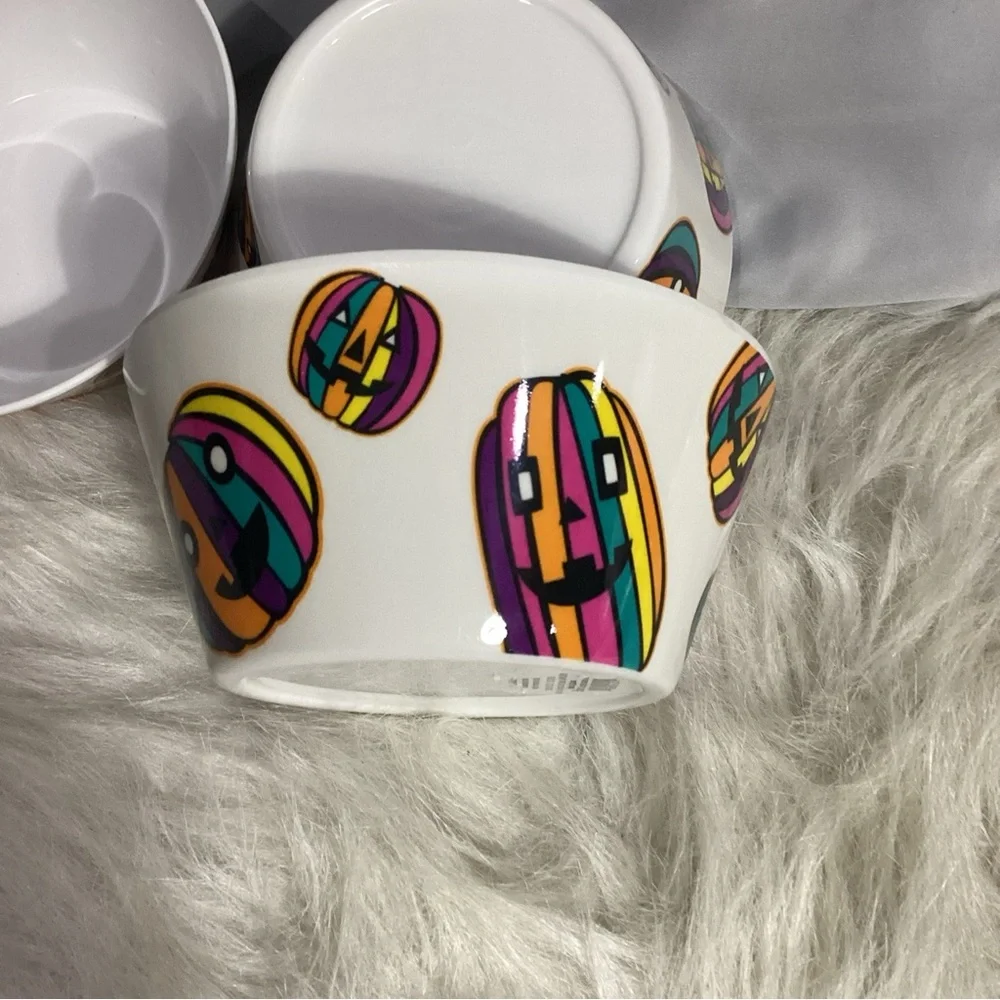 NWOT Set of 3 Melamine 2013 Target Halloween Pumpkin Cereal Bowls
